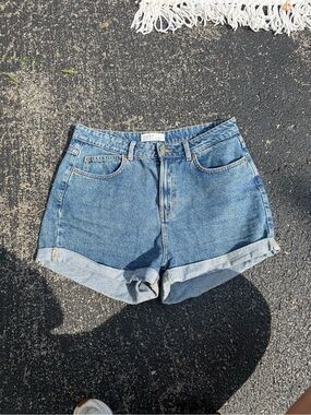 Primark Light Blue Rolled Hem Denim Shorts
